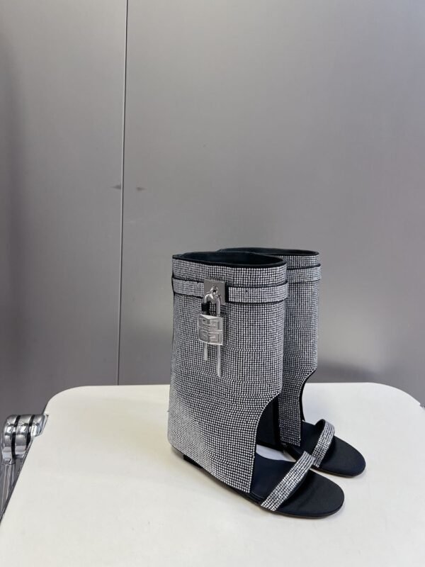 Givenchy Shark Lock Diamond Slippers