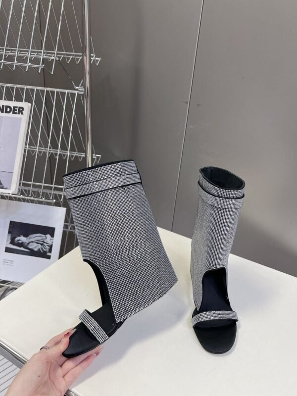 Givenchy Shark Lock Diamond Slippers