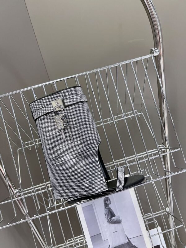 Givenchy Shark Lock Diamond Slippers