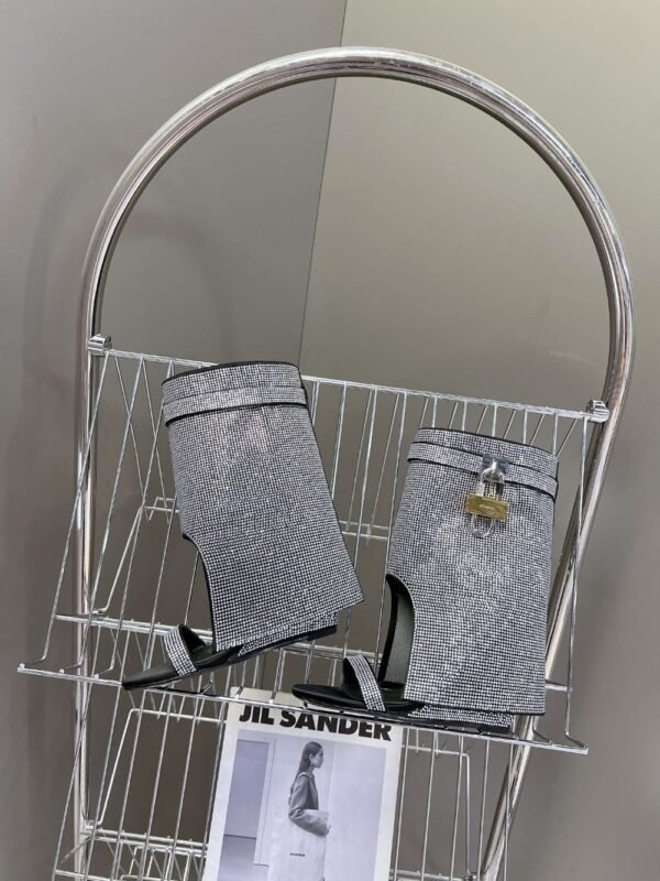 Givenchy Shark Lock Diamond Slippers