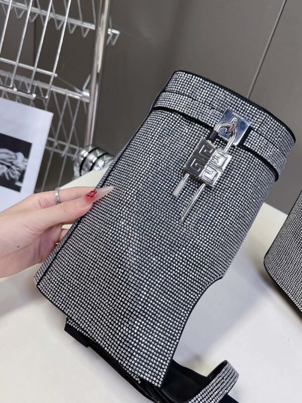 Givenchy Shark Lock Diamond Slippers