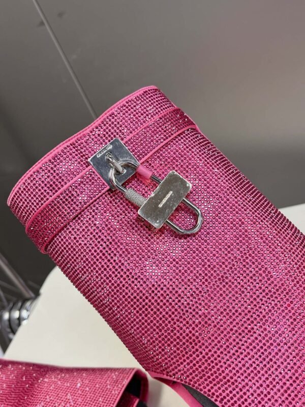 Givenchy Shark Lock Diamond Slippers Pink