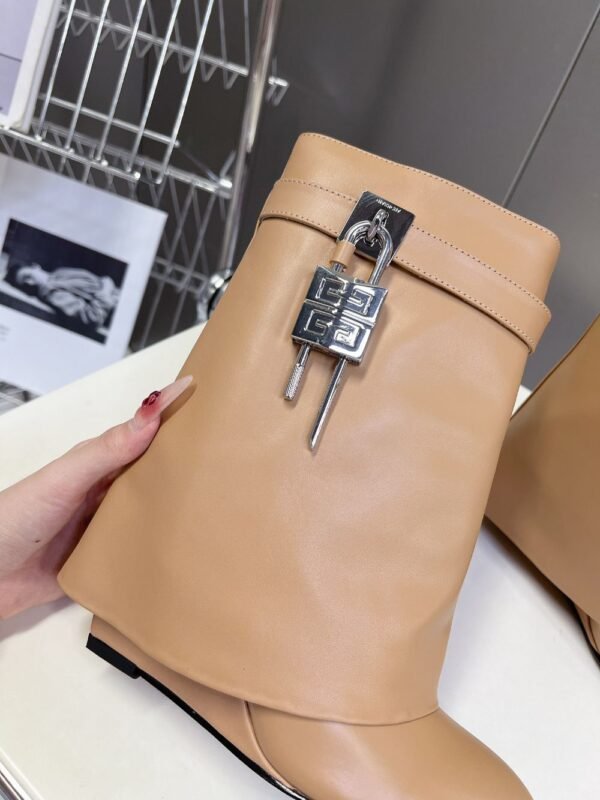 Givenchy Shark Lock Ankle Boots Yellow