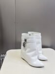 Givenchy Shark Lock Ankle Boots White