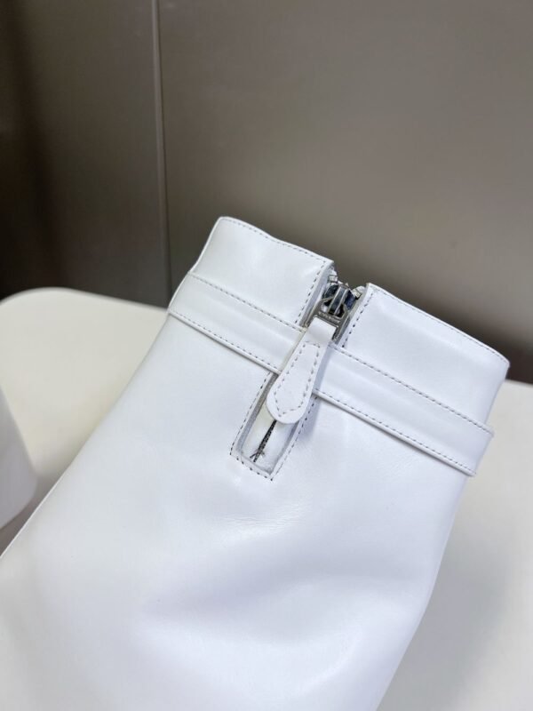 Givenchy Shark Lock Ankle Boots White