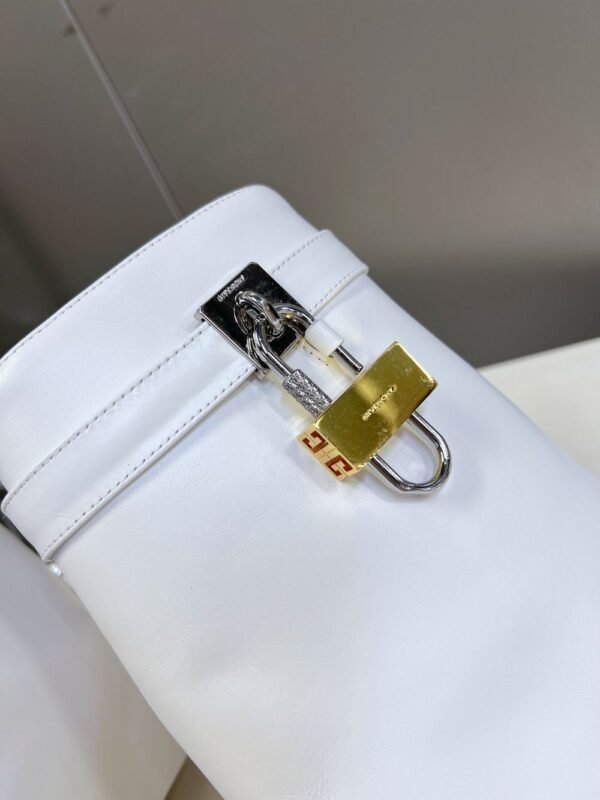 Givenchy Shark Lock Ankle Boots White