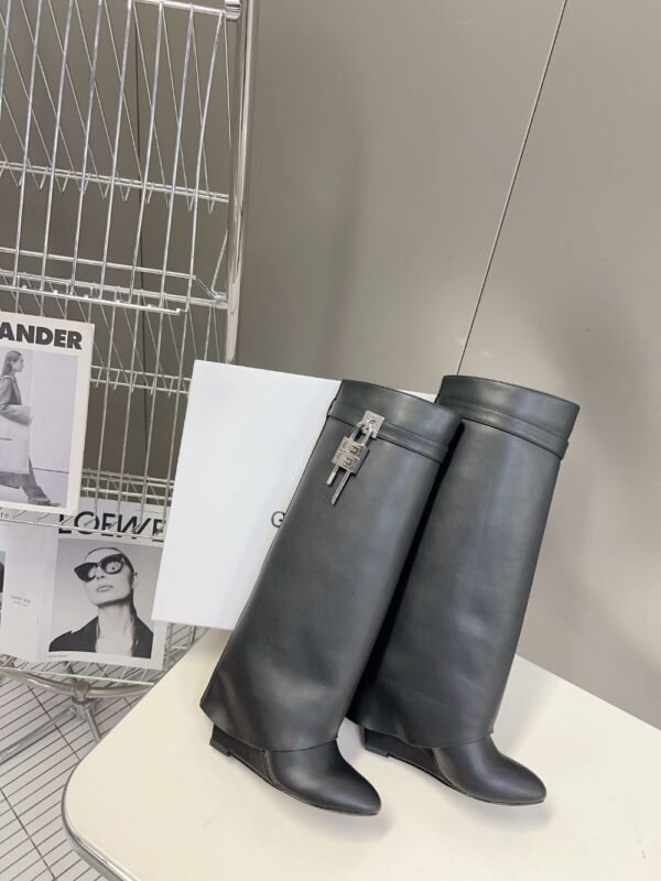 Givenchy Shark Lock Long Boots Black
