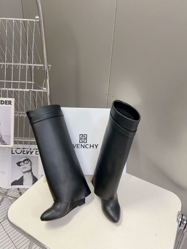 Givenchy Shark Lock Long Boots Black