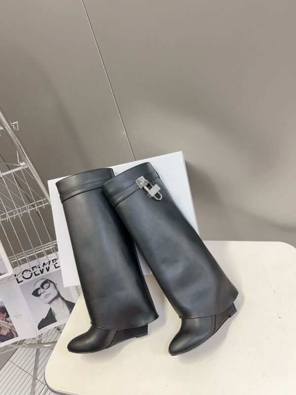 Givenchy Shark Lock Long Boots Black