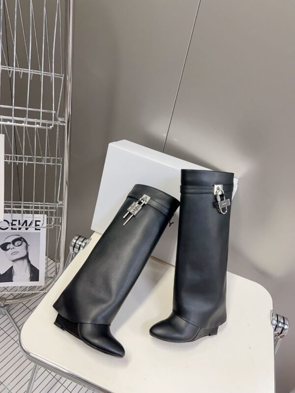 Givenchy Shark Lock Long Boots Black