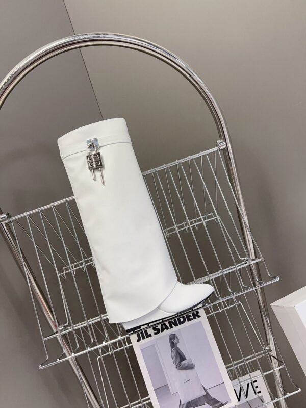 Givenchy Shark Lock Long Boots White