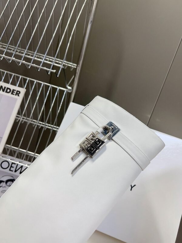 Givenchy Shark Lock Long Boots White