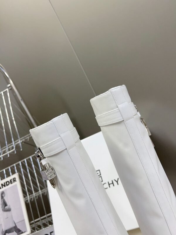 Givenchy Shark Lock Long Boots White