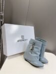 Givenchy Shark Lock Ankle Boots Grey Blue