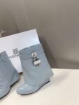 Givenchy Shark Lock Ankle Boots Grey Blue