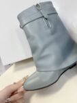 Givenchy Shark Lock Ankle Boots Grey Blue