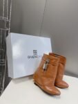 Givenchy Shark Lock Ankle Boots Brown