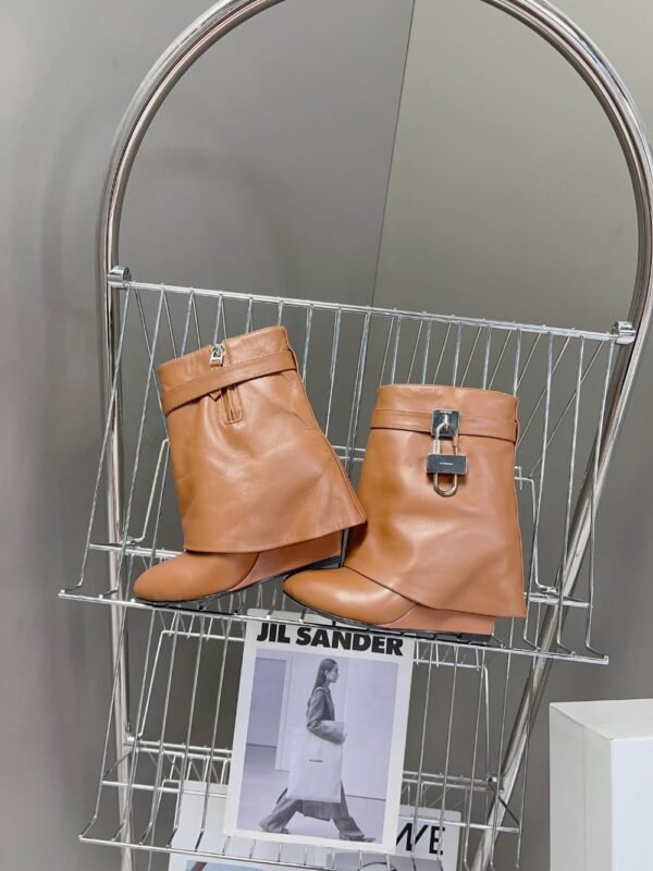 Givenchy Shark Lock Ankle Boots Brown