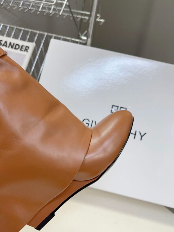 Givenchy Shark Lock Ankle Boots Brown