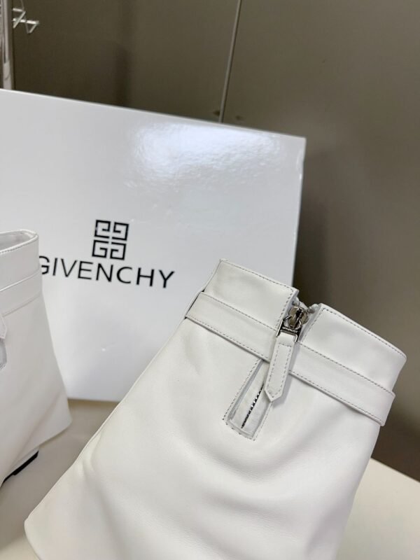 Givenchy Shark Lock Ankle Boots White