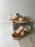 Golden Goose Deluxe Brand Super STAR White Star Yellow Wool Slippers
