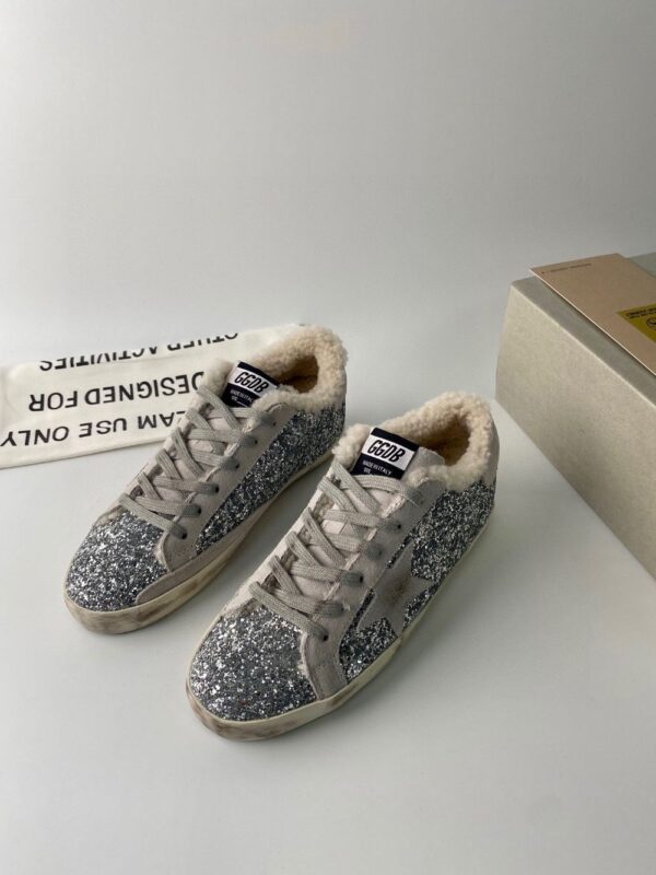 Golden Goose Deluxe Brand Super STAR Silver Glitters