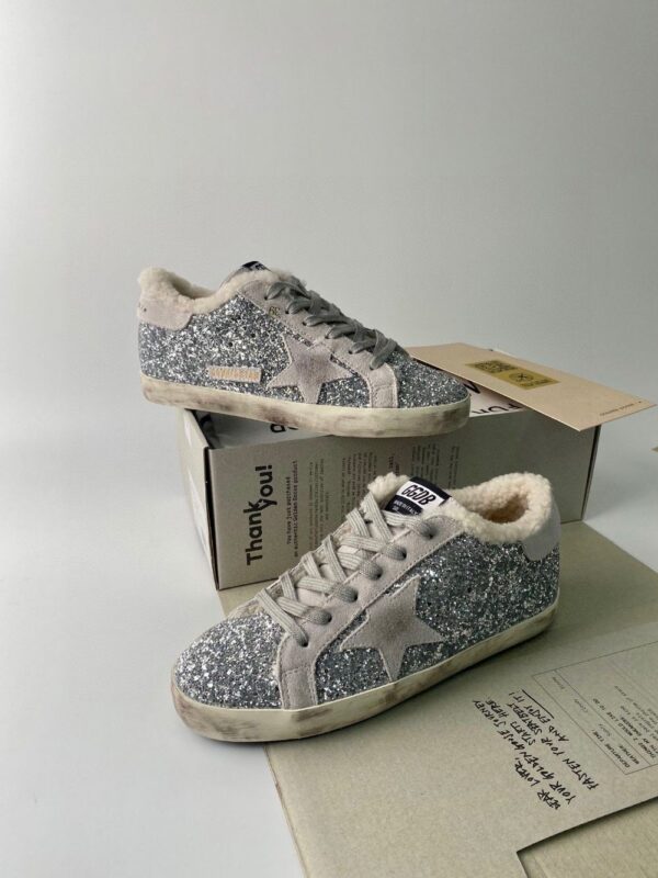 Golden Goose Deluxe Brand Super STAR Silver Glitters