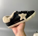 Golden Goose Deluxe Brand Super STAR Black Leather Wool