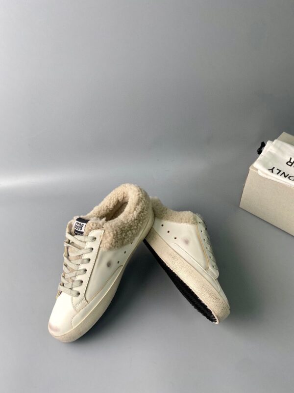 Golden Goose Deluxe Brand Super STAR Gray Star Wool Slippers