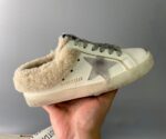 Golden Goose Deluxe Brand Super STAR Gray Star Wool Slippers