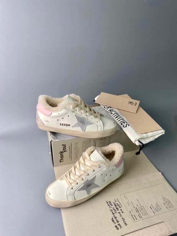 Golden Goose Deluxe Brand Super STAR Silver Star Pink Tail Wool