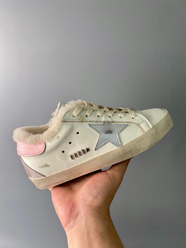Golden Goose Deluxe Brand Super STAR Silver Star Pink Tail Wool