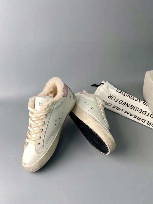 Golden Goose Deluxe Brand Super STAR Silver Star Pink Tail Wool