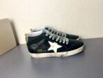 Golden Goose Deluxe Brand  Mid-STAR White Star Black Leather