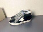 Golden Goose Deluxe Brand  Mid-STAR White Star Black Leather
