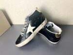 Golden Goose Deluxe Brand  Mid-STAR White Star Black Leather