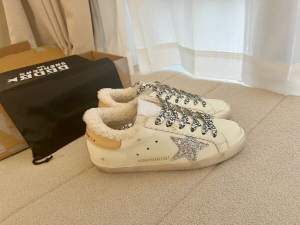 Golden Goose Deluxe Brand Ball-STAR Star Silver Star Apricot Tail Wool