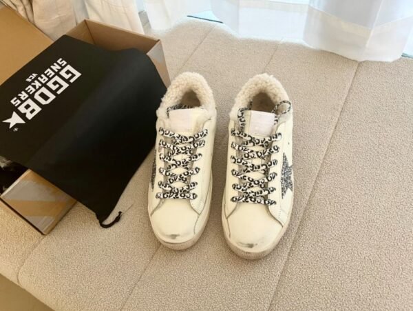 Golden Goose Deluxe Brand Ball-STAR Star Silver Star Apricot Tail Wool
