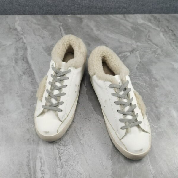 Golden Goose Deluxe Brand Super-Star Wool Star White Leather Wool