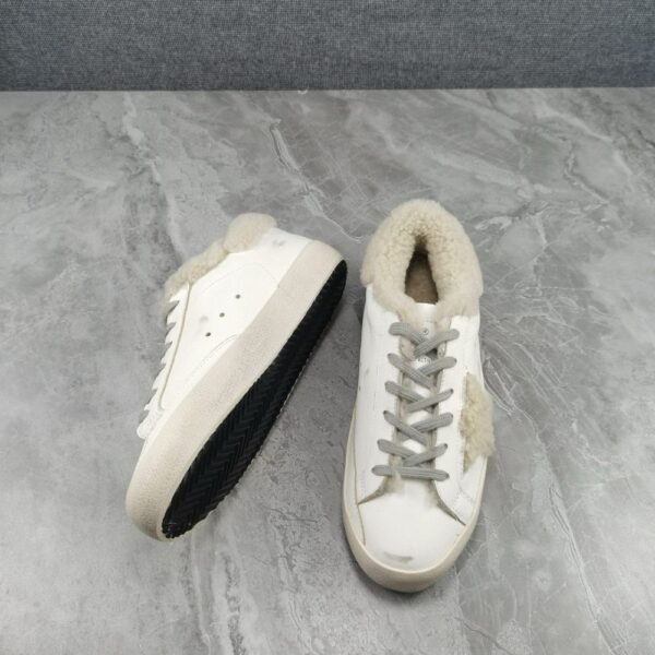 Golden Goose Deluxe Brand Super-Star Wool Star White Leather Wool
