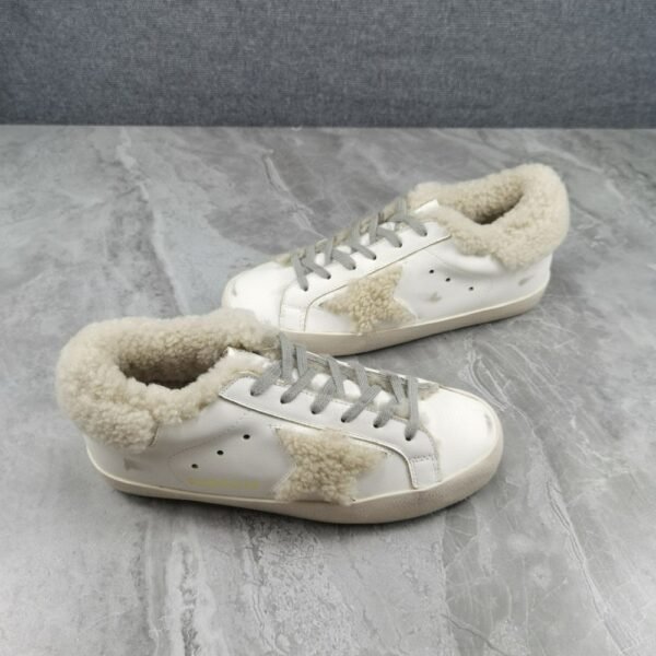 Golden Goose Deluxe Brand Super-Star Wool Star White Leather Wool