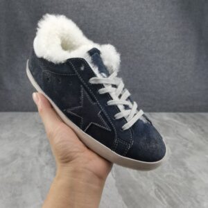 Golden Goose Deluxe Brand Super-Star Blue Velvet Wool