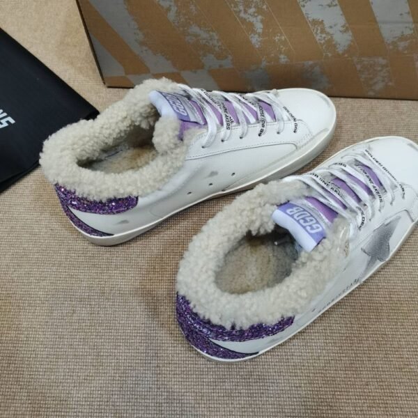 Golden Goose Deluxe Brand Super-Star Gray Star Purple Tail Wool