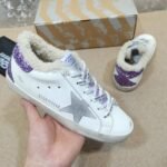 Golden Goose Deluxe Brand Super-Star Gray Star Purple Tail Wool