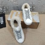 Golden Goose Deluxe Brand Super-Star Wool Star White Leather Wool