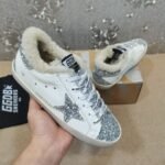 Golden Goose Deluxe Brand Vs-STAR Silver Star Silver Tail Wool Shoes
