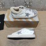 Golden Goose Deluxe Brand Vs-STAR Silver Star Silver Tail Wool Shoes