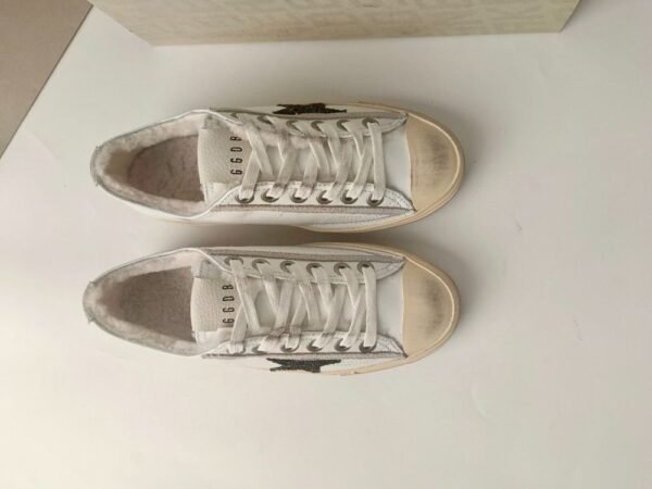 Golden Goose Deluxe Brand Vs-STAR Black Star White Leather Wool