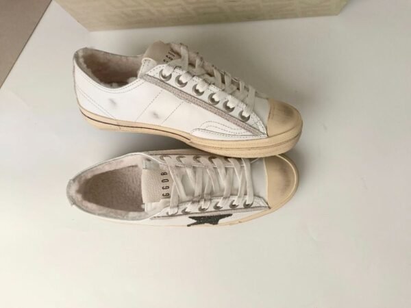 Golden Goose Deluxe Brand Vs-STAR Black Star White Leather Wool