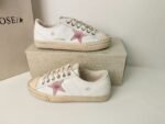 Golden Goose Deluxe Brand Vs-STAR Pink Star White Leather Wool